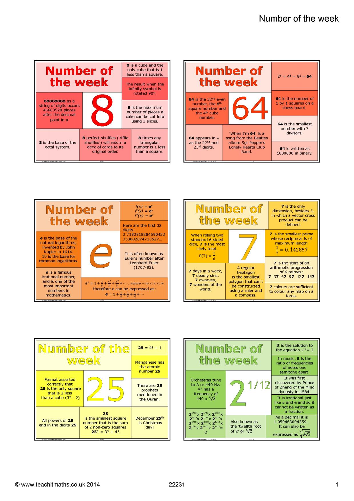 The number of the week - Number - Posters and displays - Home page1239 x 1754